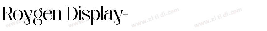 Roygen Display字体转换